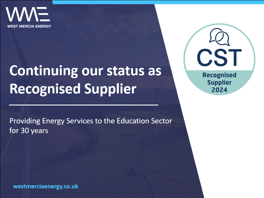 WME continue as “Recognised Supplier” by the Confederation of School Trusts
